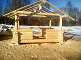 Беседка рубленная
