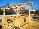 Беседка рубленная